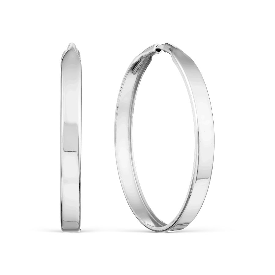 Серьги конго из серебра