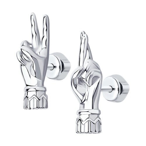 серьги из серебра