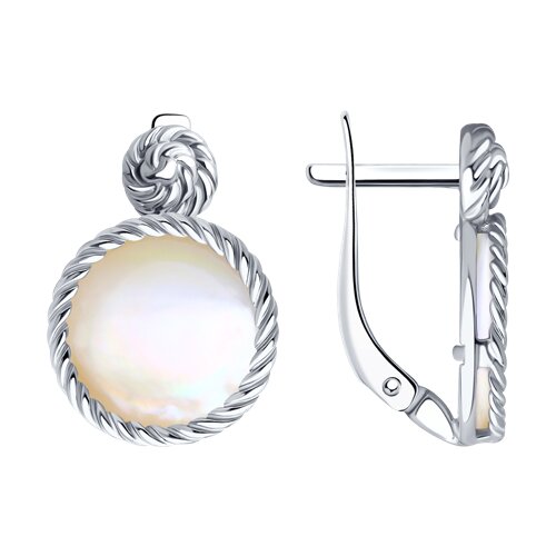 серьги из серебра с перламутром