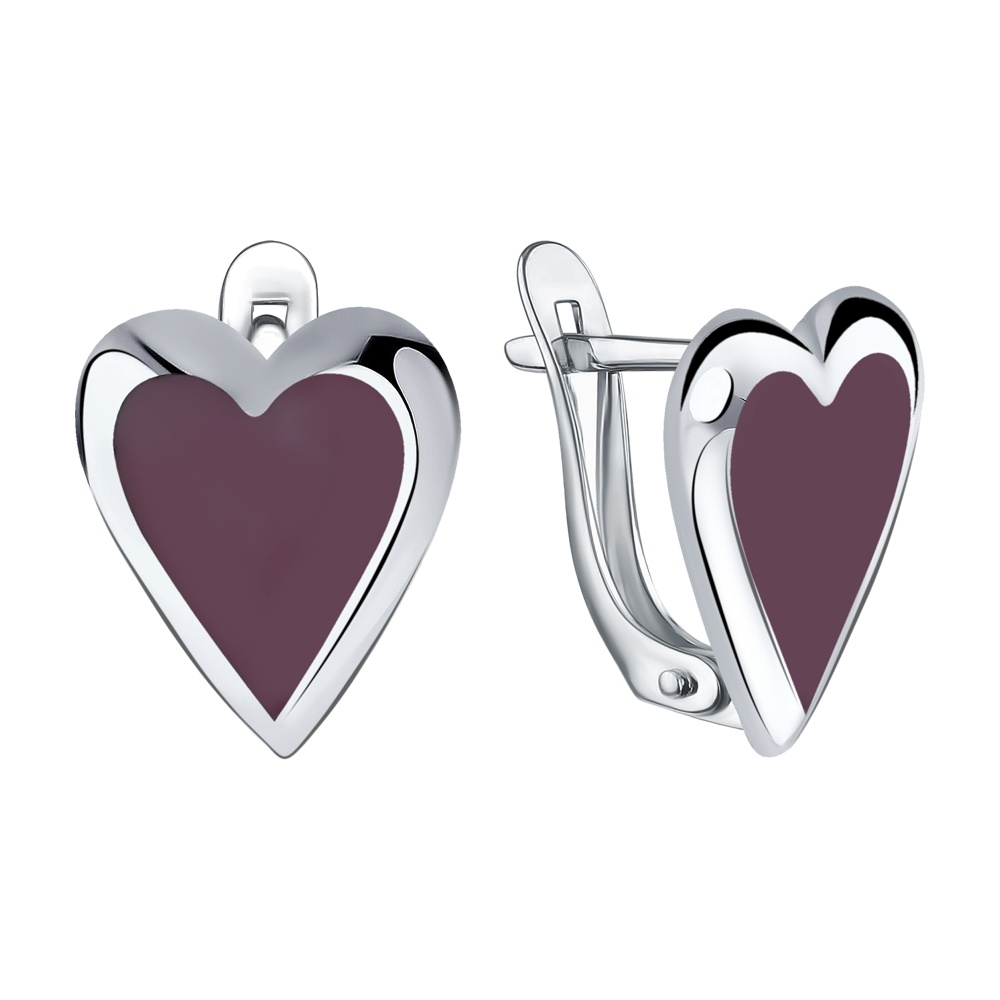 Серьги из серебра с эмалью