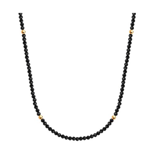 колье из золочёного серебра с шпинелью