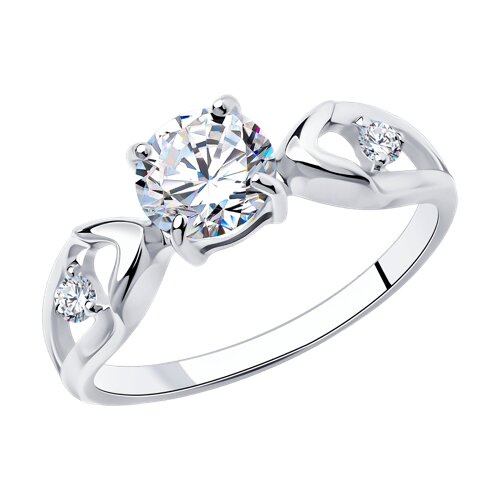 кольцо из серебра с фианитами