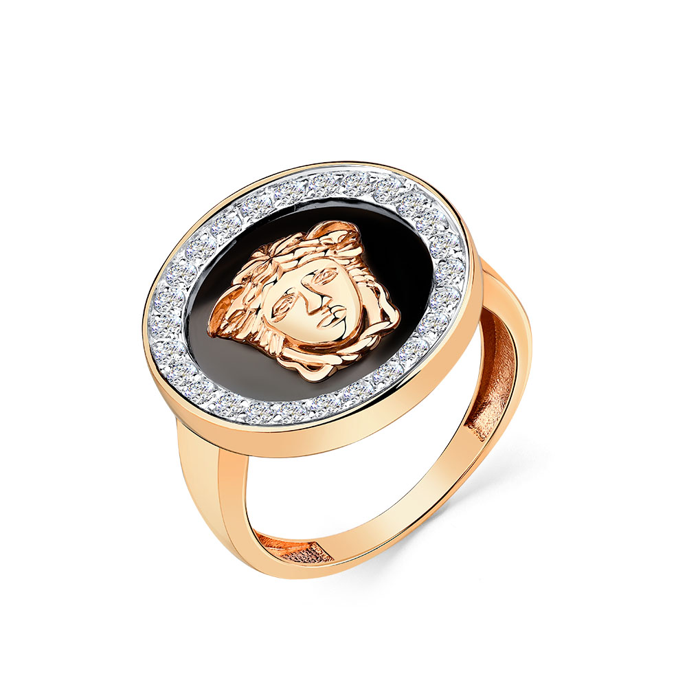 Кольцо из золота с фианитами