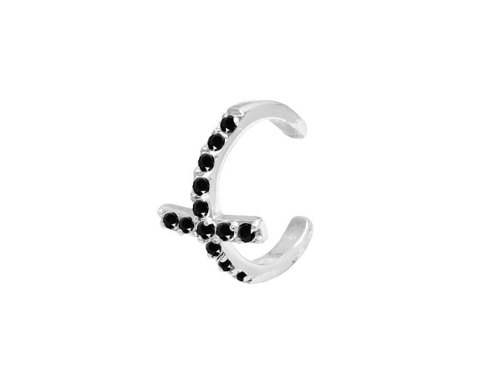 Серьга из серебра с куб.цирконием