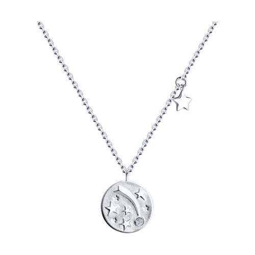 Колье из серебра с фианитом