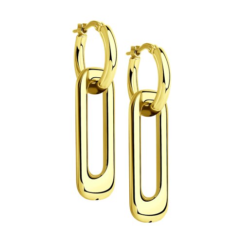 серьги из золочёного серебра