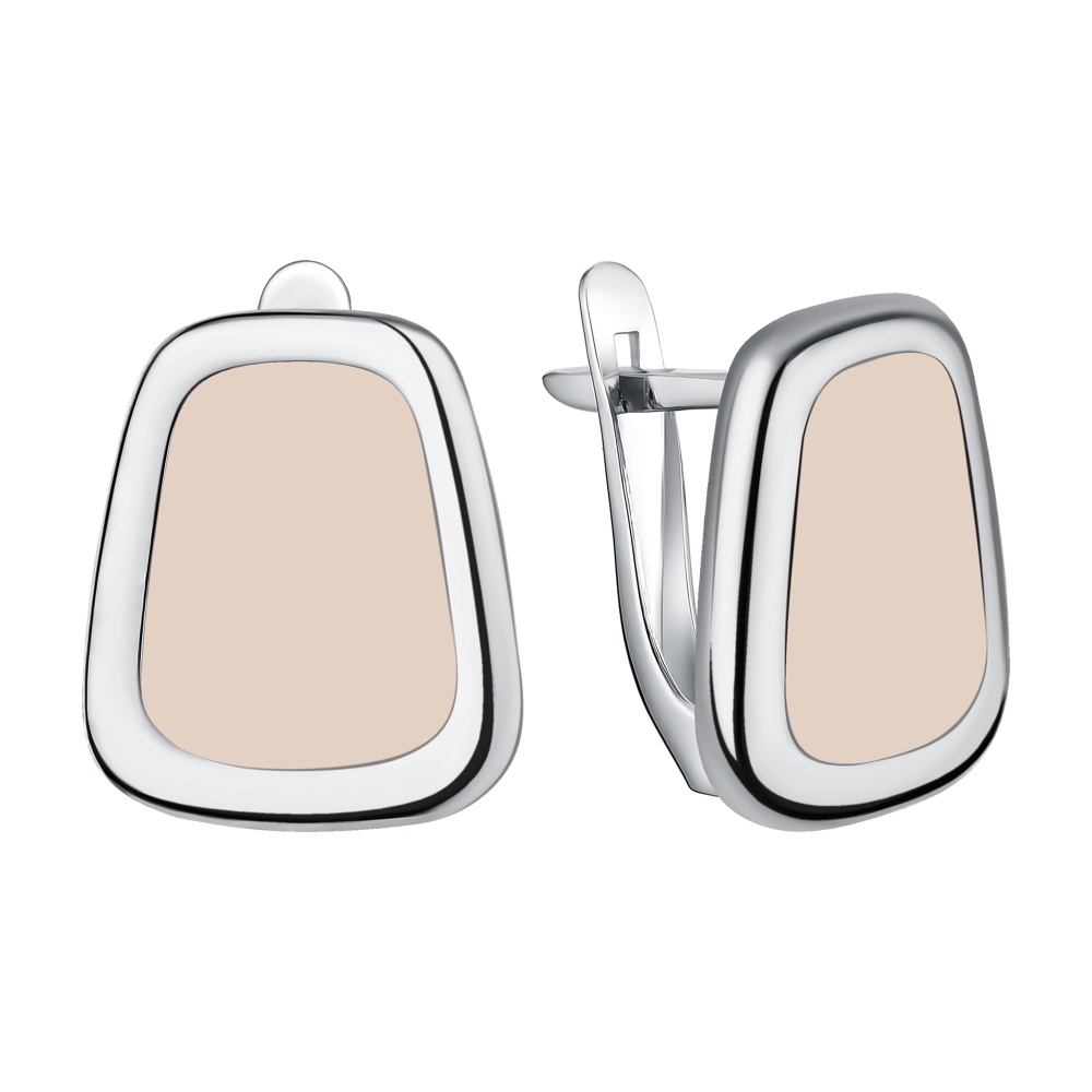 Серьги из серебра с эмалью