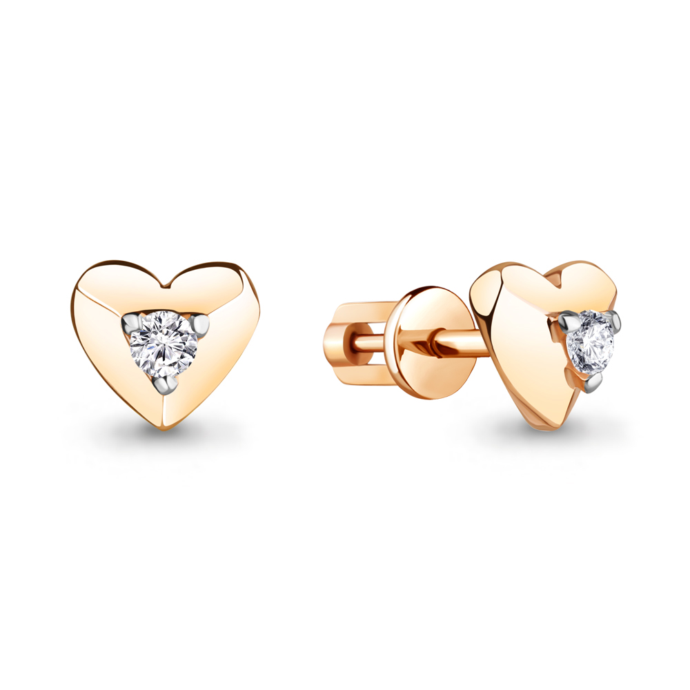 Серьги из серебра с фианитами