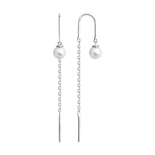 серьги из серебра с жемчугом