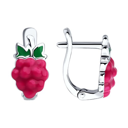 серьги из серебра с эмалью