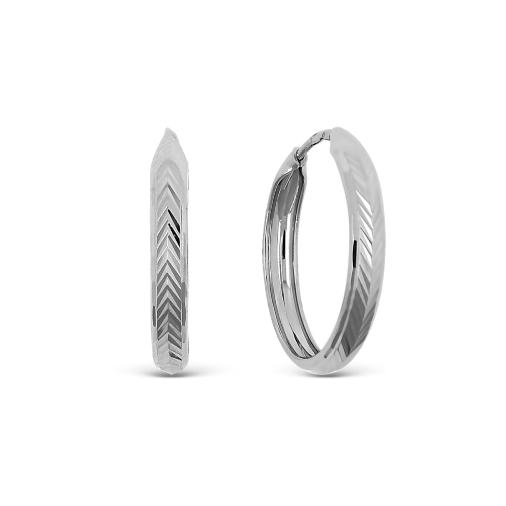 Серьги конго из серебра