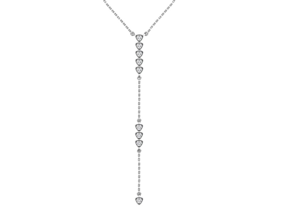 Колье из серебра с фианитами