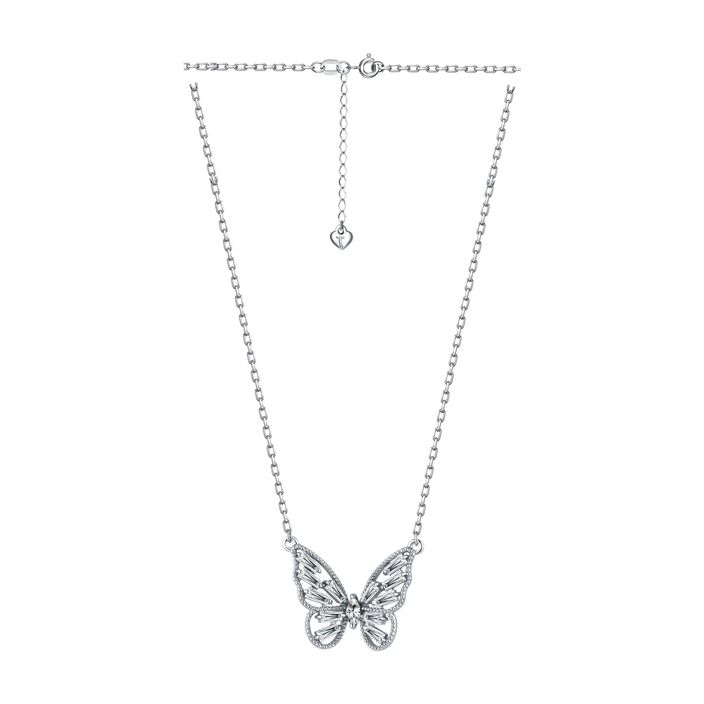 Колье из серебра с фианитами