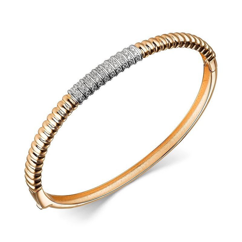 Браслет из золота с фианитами