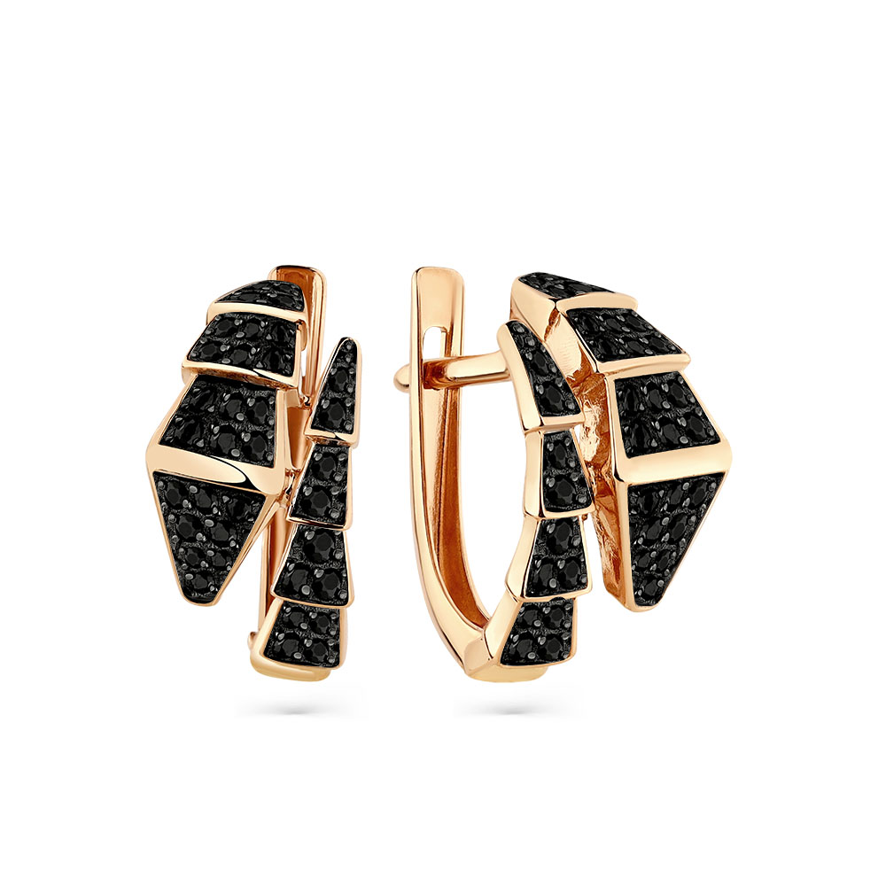 Серьги из золота с фианитами