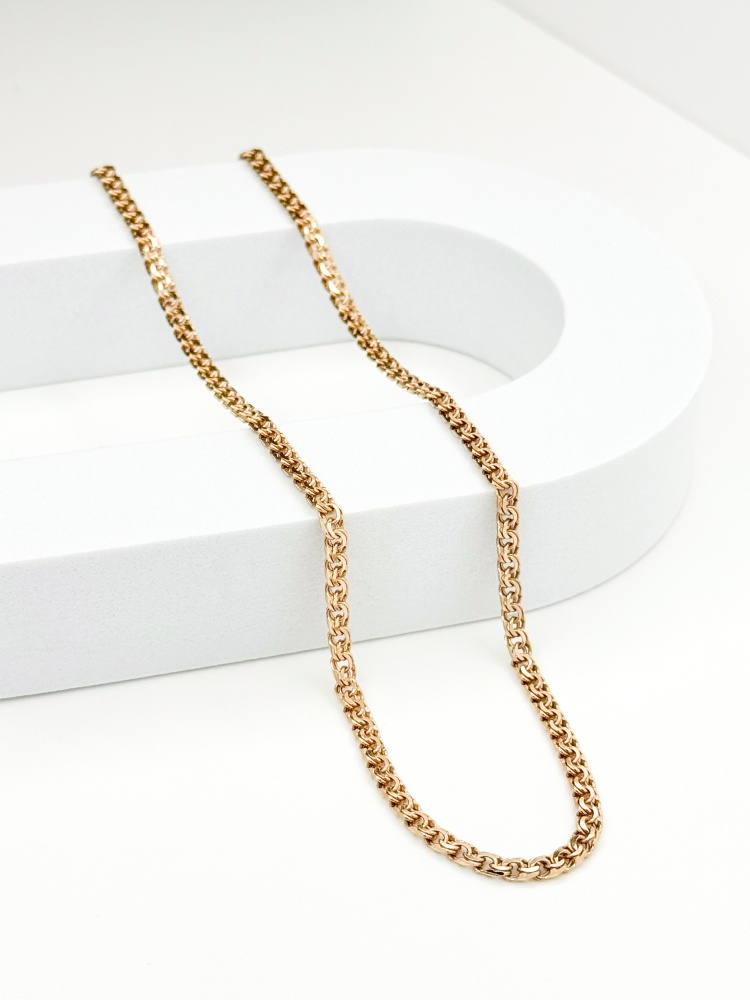 Цепь из золота с лазерной обработкой