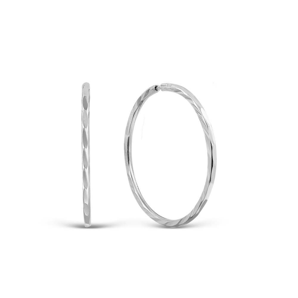 Серьги конго из серебра