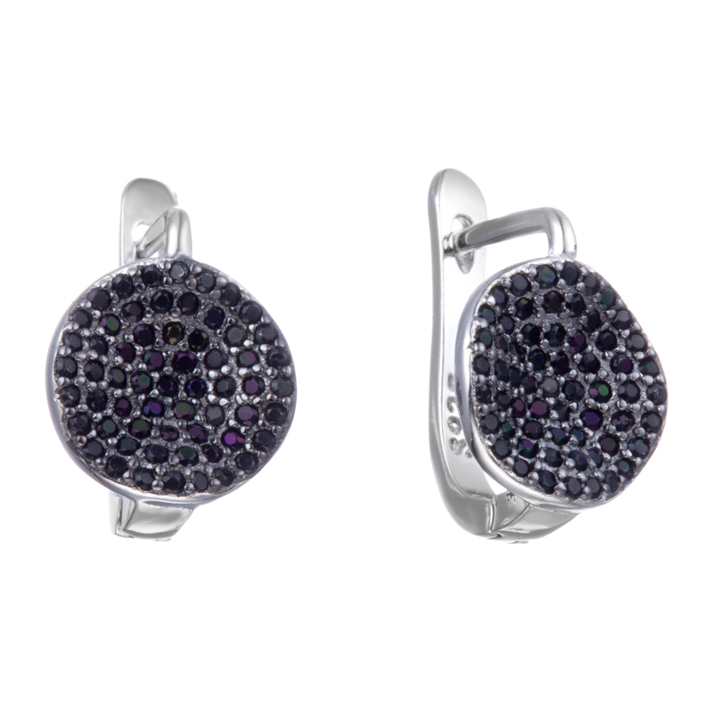 Серьги из серебра с цирконами