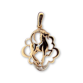 Подвеска из золота с фианитами