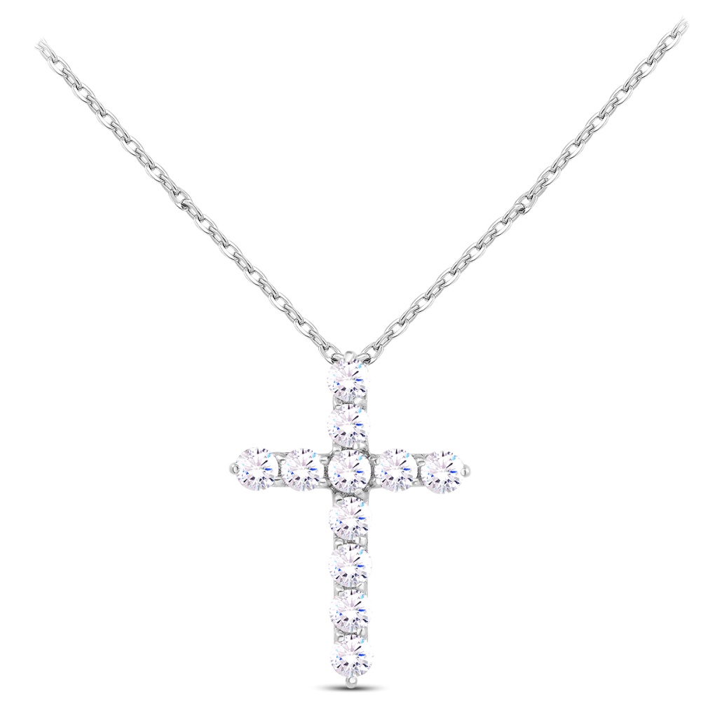 Колье из серебра с фианитами