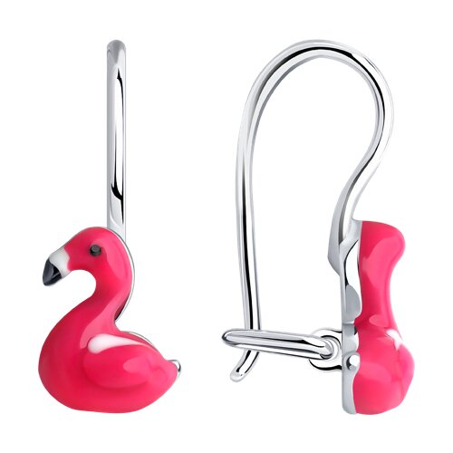 серьги из серебра с эмалью