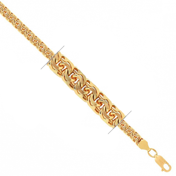 Цепь из золота плетение "Бисмарк"