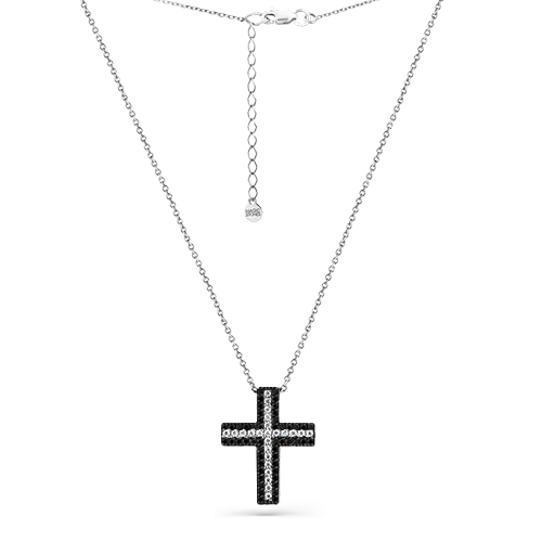 Колье из белого золота с шпинелью