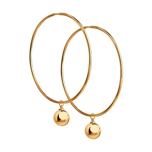 серьги из золочёного серебра