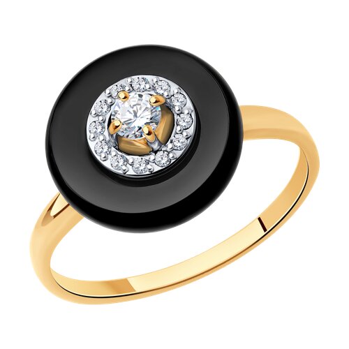 кольцо золотое пробы 585 с агатом