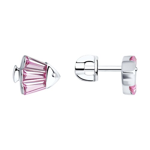 серьги из серебра с корундами