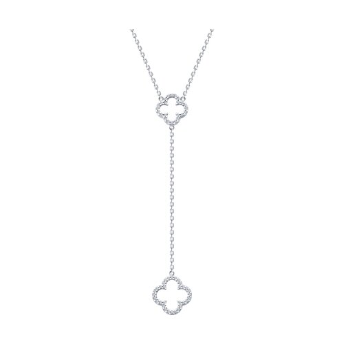 колье из серебра с фианитами