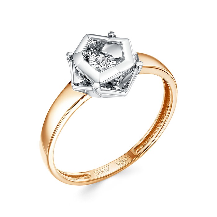 Кольцо из золота с бриллиантом