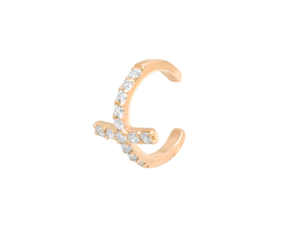 Серьга из серебра с куб.цирконием
