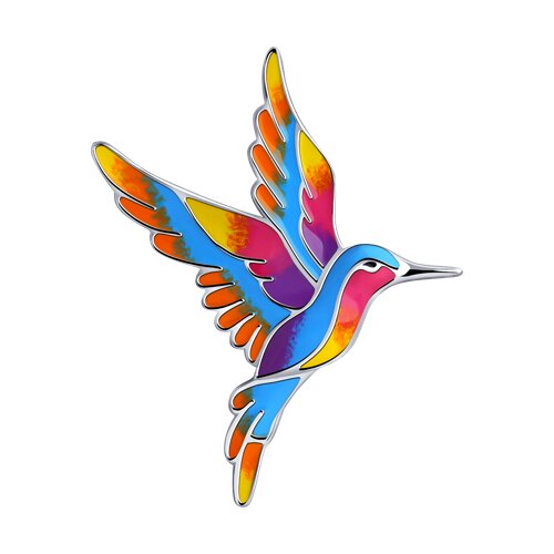 брошь из серебра с эмалью