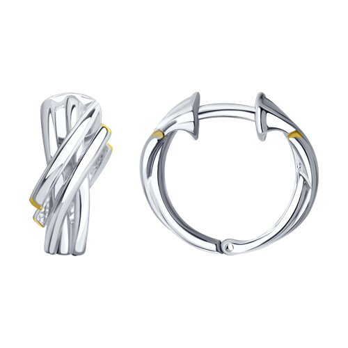 серьги из золочёного серебра