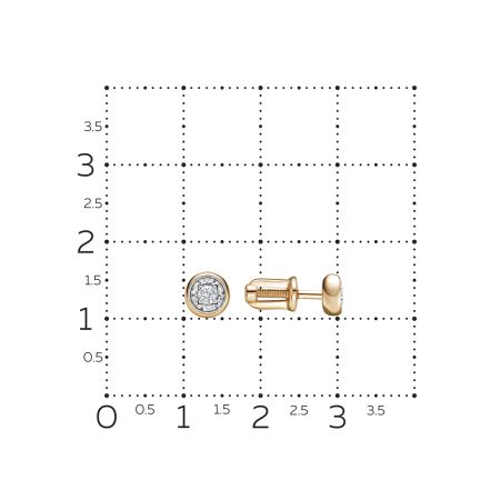 Серьги-пусеты из золота