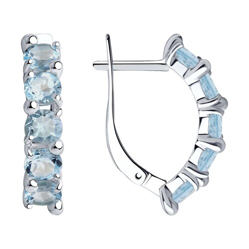 серьги из серебра с топазами