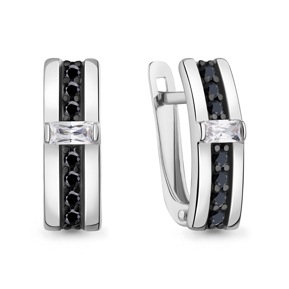 Серьги из серебра с нанокристаллом