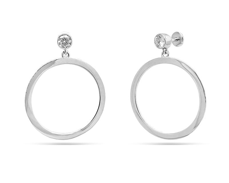 Серьги из серебра с цирконом