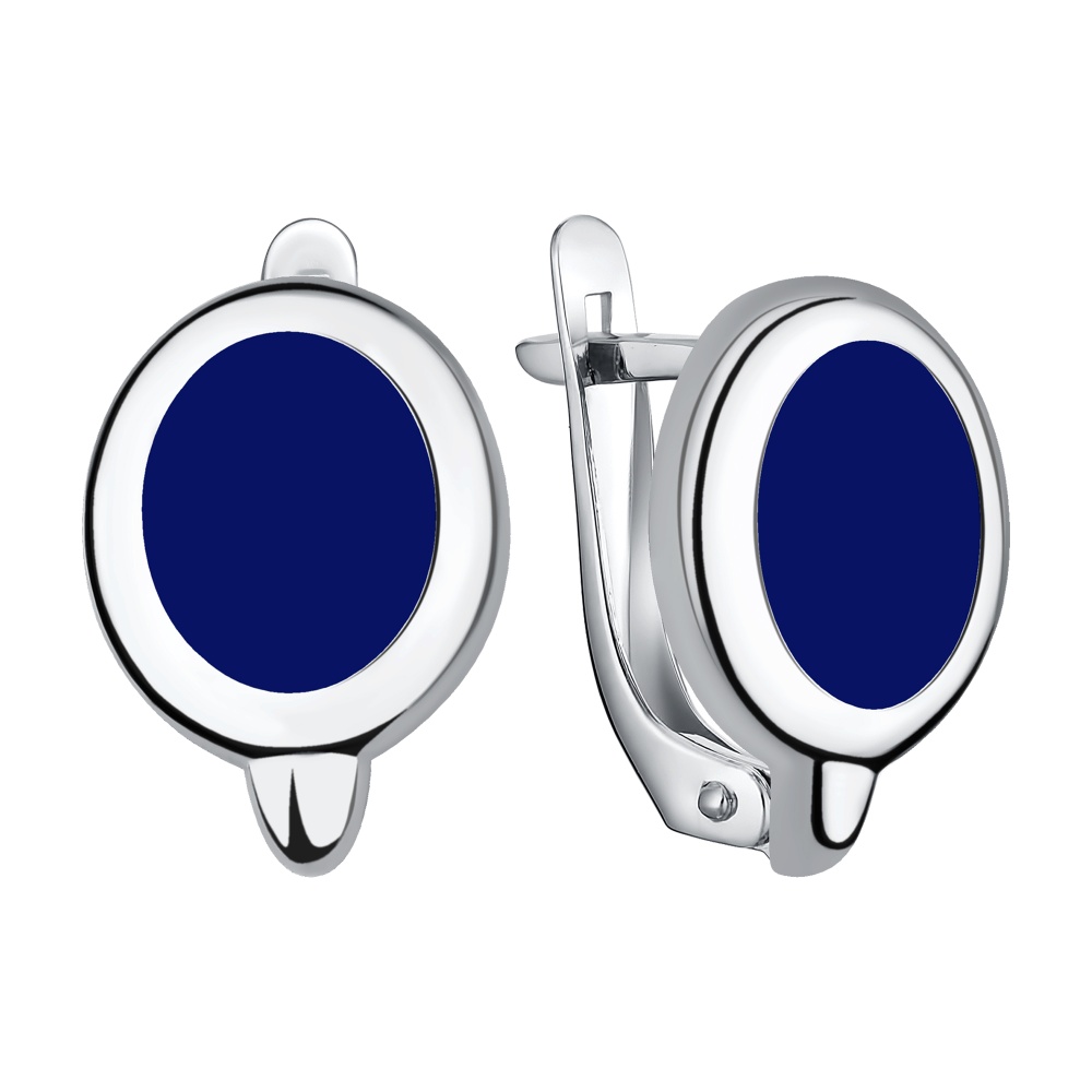 Серьги из серебра с эмалью