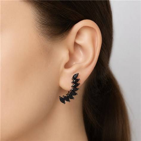 Серьги из серебра с фианитами