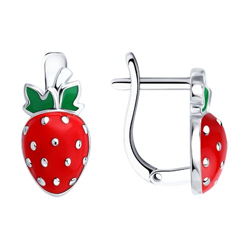 серьги из серебра с эмалью