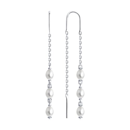 серьги из серебра с жемчугом