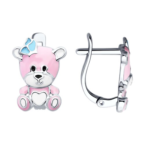 серьги из серебра с эмалью