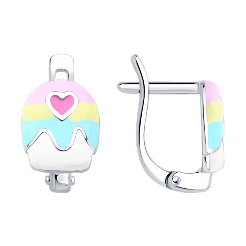 серьги из серебра с эмалью