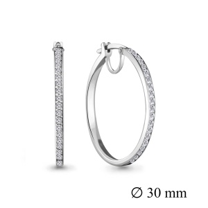 Серьги из серебра  с фианитами
